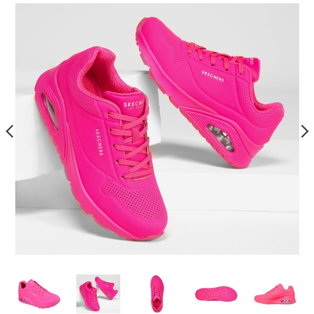 NIB SKECHERS STREET BRIGHT PINK SHOES